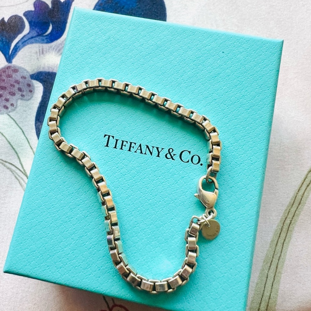 Tiffany & Co. Silver Venetian Box Chain Bracelet